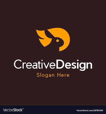 Cute rabbit silhouette animal pet logo vector image
