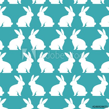 cute rabbits pattern background