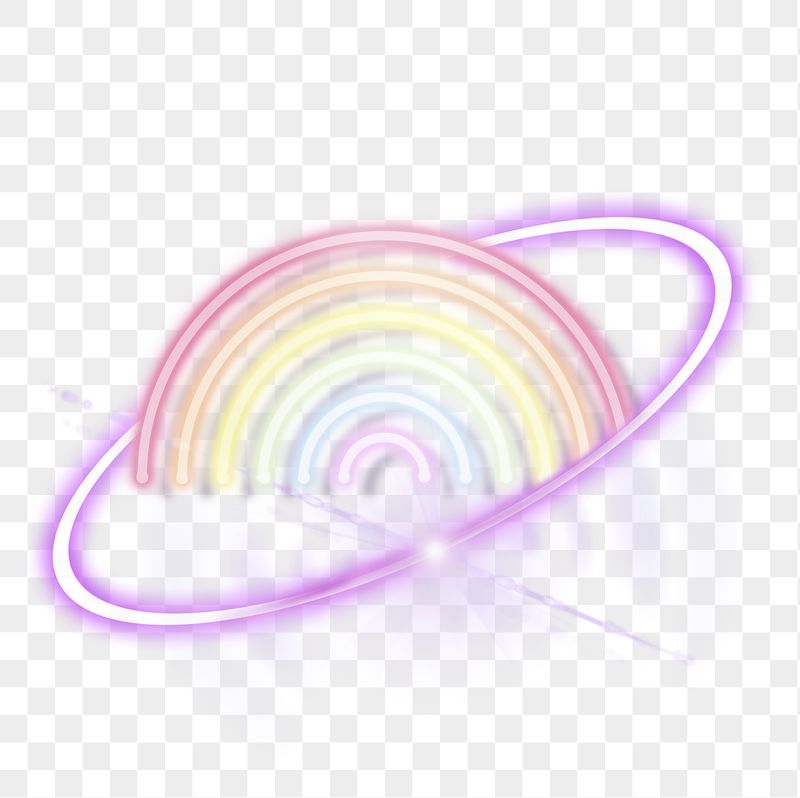 Cute rainbow png, fluorescent light | Free PNG - rawpixel
