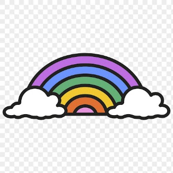 Cute rainbow png sticker, funky | Free PNG - rawpixel