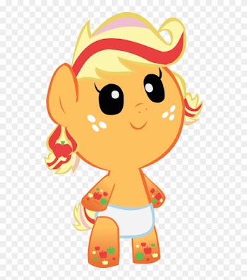 Cute Rainbow Power Applejack - My Little Pony Power Ponies Baby