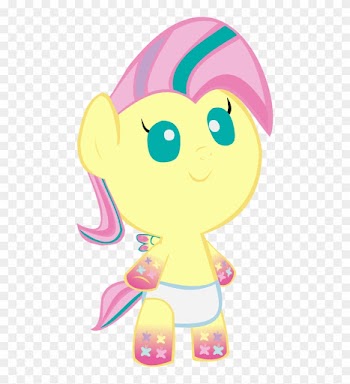 Cute Rainbow Power Fluttershy - Baby Rainbow Dash And Fluttershy