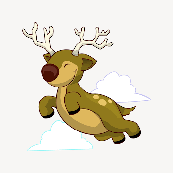 Cute reindeer collage element illustration | Free Vector - rawpixel