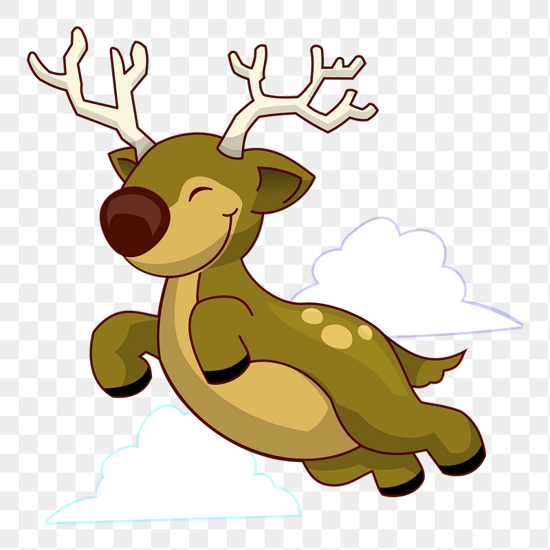 Cute reindeer png sticker illustration, | Free PNG - rawpixel