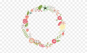 Cute Retro Flowers Arranged Un A Shape Of The Wreath - Vector De Flores Vintage Png