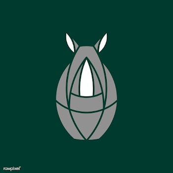 Cute rhino geometrical animal vector | Free stock vector - 520894