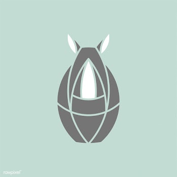 Cute rhino geometrical animal vector | Free stock vector - 520932