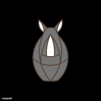 Cute rhino geometrical animal vector | Free stock vector - 520945