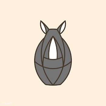 Cute rhino geometrical animal vector | Free stock vector - 520963