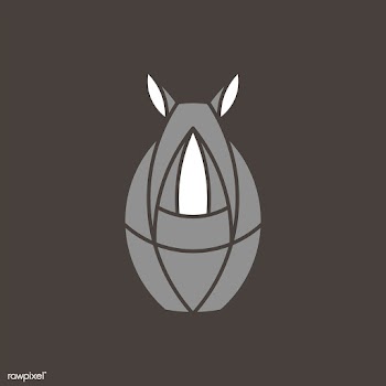 Cute rhino geometrical animal vector | Free stock vector - 520975