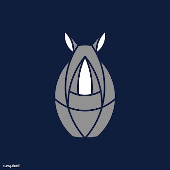 Cute rhino geometrical animal vector | Free stock vector - 520991