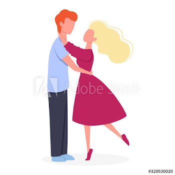 Cute romantic couple, domestic and date situation