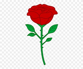 Cute Rose Clipart - Rose With Thorn Clipart