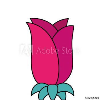 cute rose flower natural design
