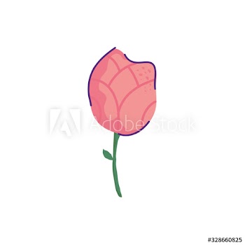 cute rose flower nature design