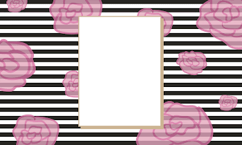 Cute rose frame background, striped | Free Photo - rawpixel