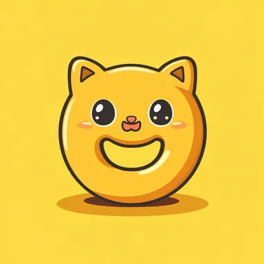 Cute Round Animal Character in 'O' Shape Cute Round Animal Character in 'O' Shape