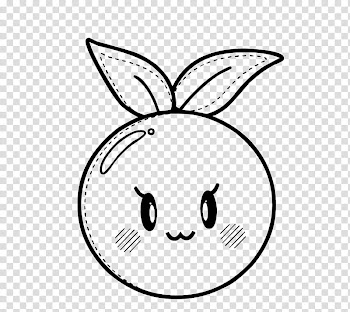 Cute, round fruit with face illustration transparent background PNG clipart