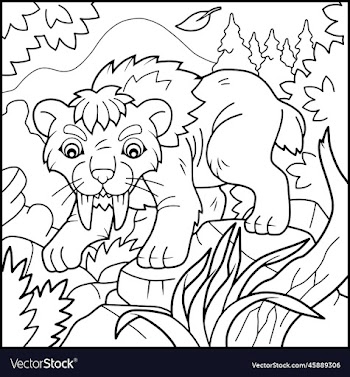 cute saber tooth tiger