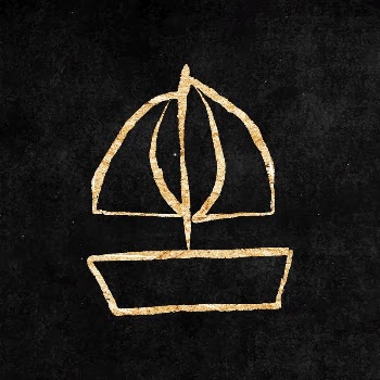 Cute sailboat sticker, gold aesthetic | Free Vector Illustration - rawpixel