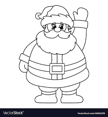 cute santa claus cartoon coloring page