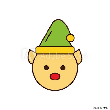 cute santa helper christmas character