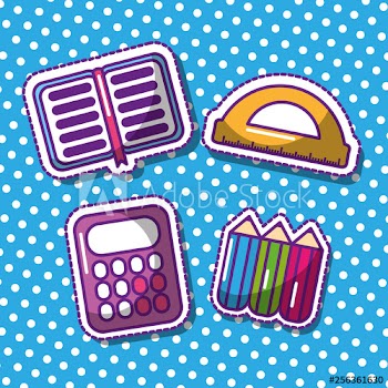 cute set of school patches funny elements