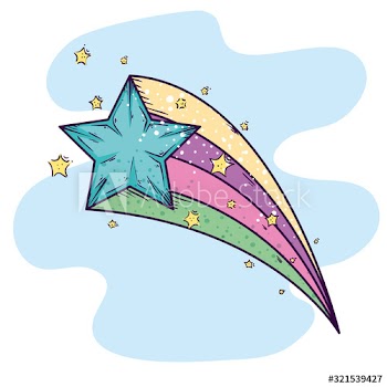 cute shooting star magic design