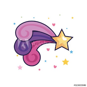 cute shooting star magic design