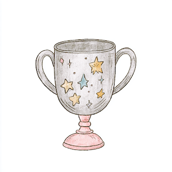 Cute Silver Trophy Cup for Music Recital