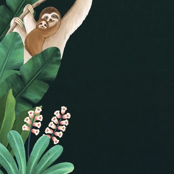 Cute sloths border background, animal | Free Photo Illustration - rawpixel