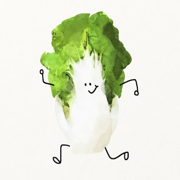 Cute smiling Chinese cabbage cartoon | Free Photo Illustration - rawpixel