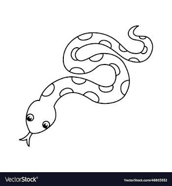 cute snakecartoon coloring page for kids