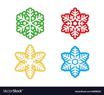 cute snow cartoon cold set