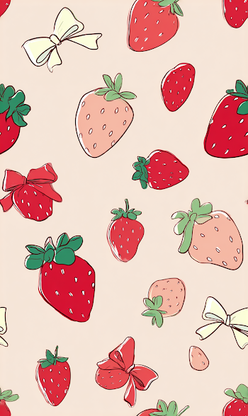 Cute Strawberry Seamless Pattern