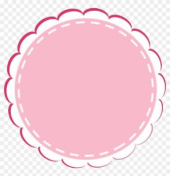 Cute Studios Lace Column Ocean Bakery Circular Clipart - Pink Round Border Png