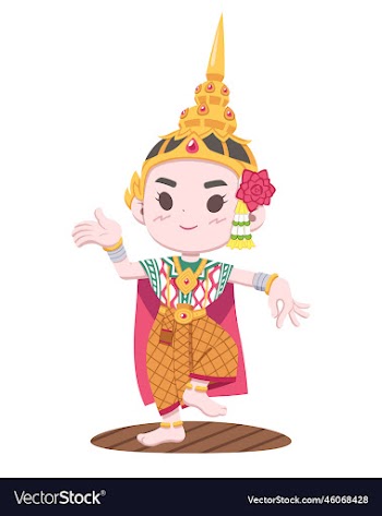 cute style character of traditional thai