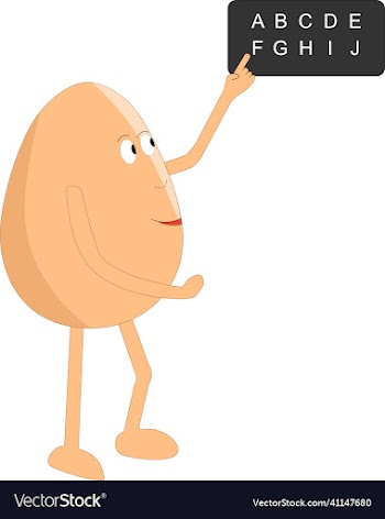 cute teacher egg cartoon teaching abcd