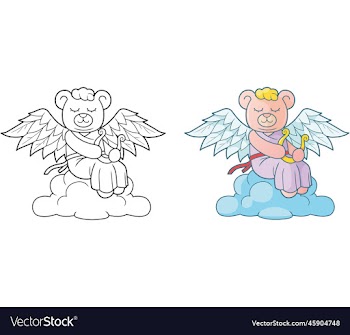 cute teddy bear angel