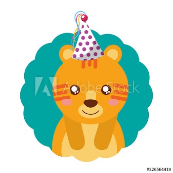 cute tiger party hat birthday