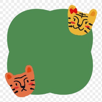 Cute tiger png frame sticker, | Free PNG Sticker - rawpixel