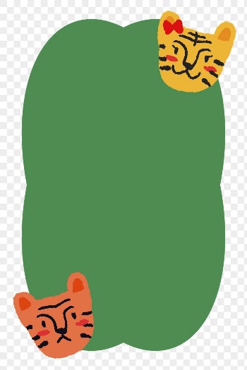 Cute tiger png frame sticker, | Free PNG Sticker - rawpixel
