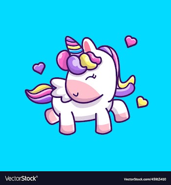 cute unicorn dancing cartoon