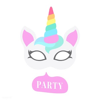 Cute unicorn photo booth party props vector | Free stock vector - 537590