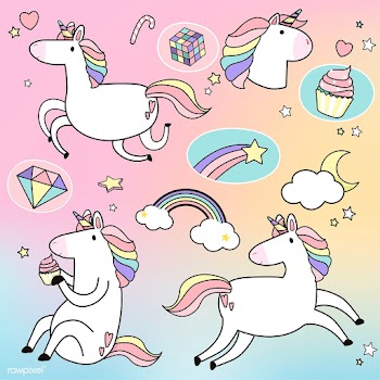 Cute unicorn stickers | Free stock vector - 515527
