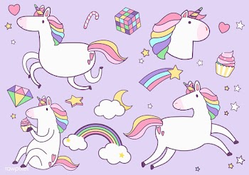 Cute unicorns with magic element stickers vec.. | Free stock vector - 515525