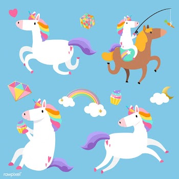 Cute unicorns with magical elements vector | Free stock vector - 515517
