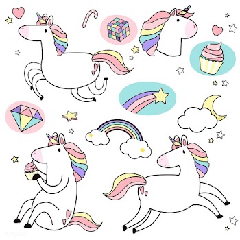 Cute unicorns with magical elements vector | Free stock vector - 515551
