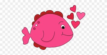 Cute Valentine's Day Fish Clip Art Cute Valentine's - Valentine Fish Clipart