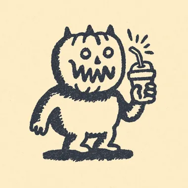 Cute Vintage Halloween Mascot Character Cute Vintage Halloween Mascot Character